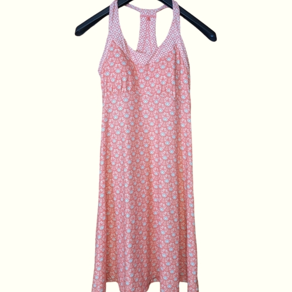 Prana Cali Summer Peach Botanica Tank Dress Size Small - Picture 7 of 12